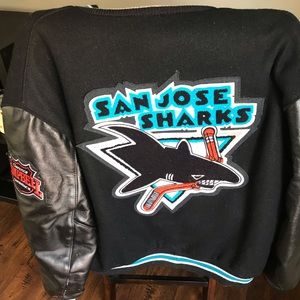 DeLong San Jose Sharks Letterman’s Jacket